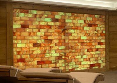 salt wall and sauna relax rooms
